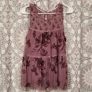 Womens purple sleeveless top